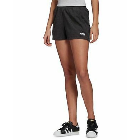 Adidas Women's French Terry Pull-On High-Waisted Active Shorts Black XS, $35 NWT - Picture 2 of 6